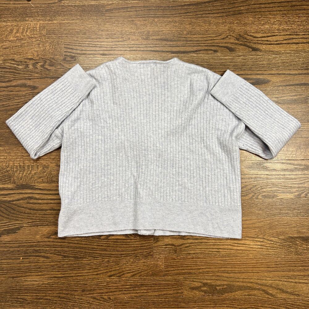 Madewell Light Heather Gray Ribbed Button Cardigan - Picture 8 of 8
